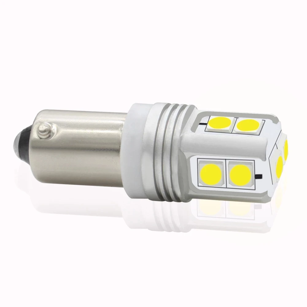 BMTxms 2x 크세논 화이트 CanBus BMW F20 F30 F31 F34 BAX9S H6W 10SMD LED 전구 LED 측면 조명 주차 조명 백업 역방향 램프