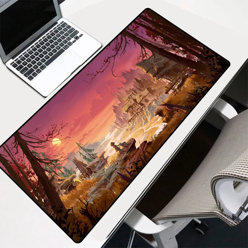 Mairuige Wireless Charging Mouse Pad Landscape Pattern Computer Notebook Non-slip Gaming Accessories Desk Mat Mousepad 90x40