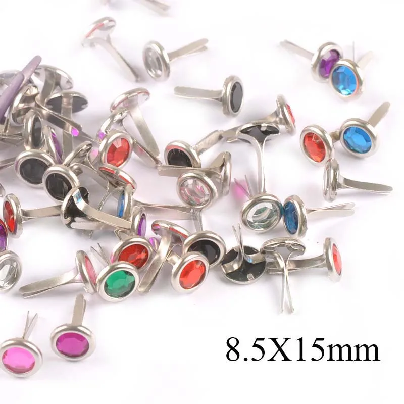 50PCs 6.5-15mm Metal Mix Heart Brads Garment Rivets Fastener DIY Scrapbook Crafts For Bag Shoes Decoration Embellishments c1926