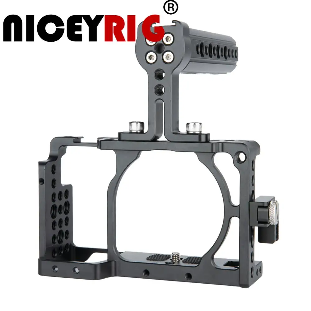 

NICEYRIG for SONY A6400 A6300 A6000 A6500 ILCE-6000 ILCE-6300 ILCE6500 NEX7 Camera Cage Accessory Kit with Handle&Cable Clamp