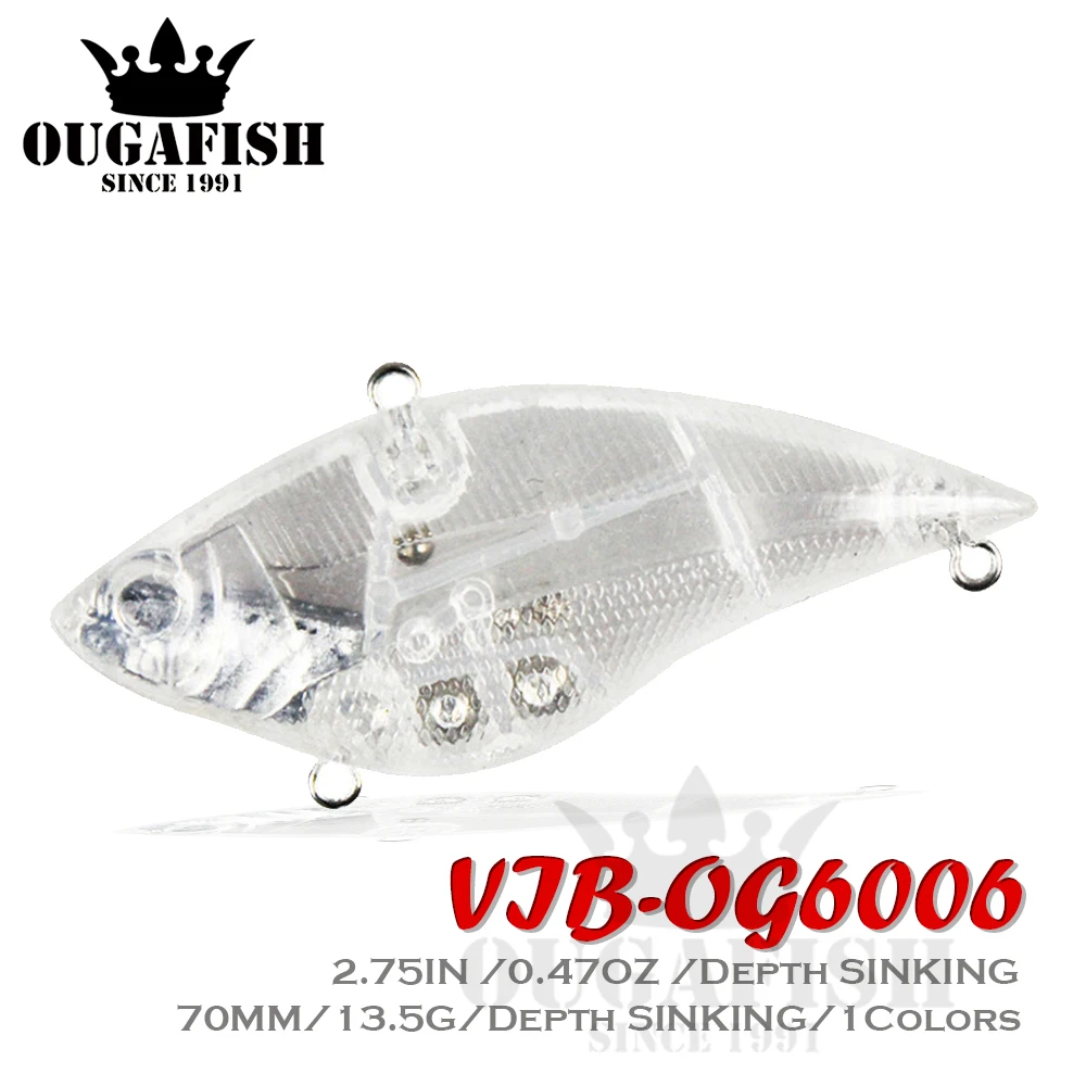 

Fishing Accessories VIB Blank Unpainted Lures 70mm 13.5g Sinking ABS Transparent Isca Artificial Leurre Peche Carpe Angeln Goods