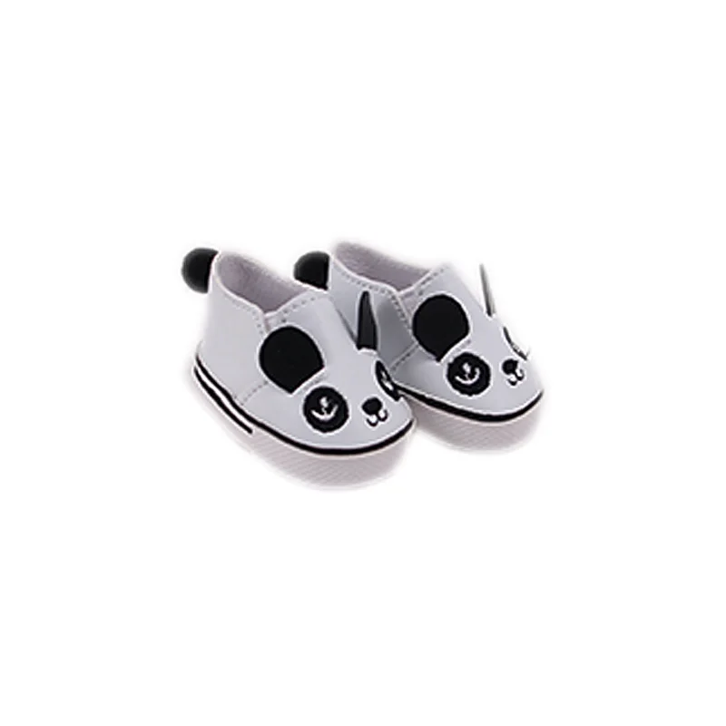 5cm Doll Shoes Boots Panda PU Shoes For 14.5 Inch Nancy American Paola Reina Doll&1/6 Bjd EXO Doll Boots Generation Girl`s Toy