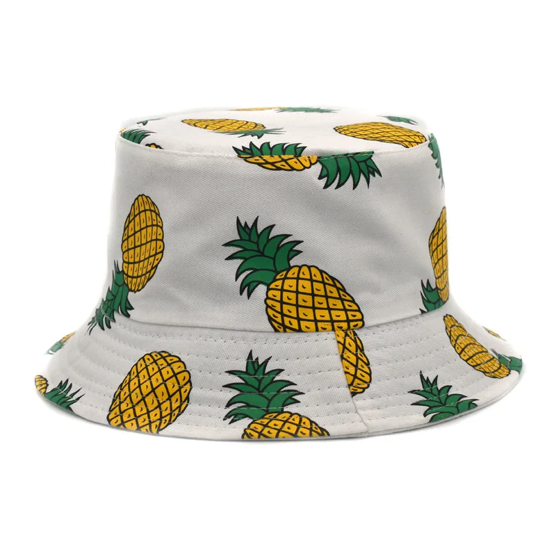 New Street Beach Bob Women Double Side Panama Hat Summer Printed Reversible Bucket Hat Men Outdoor Hip-Hop Fisherman Cap