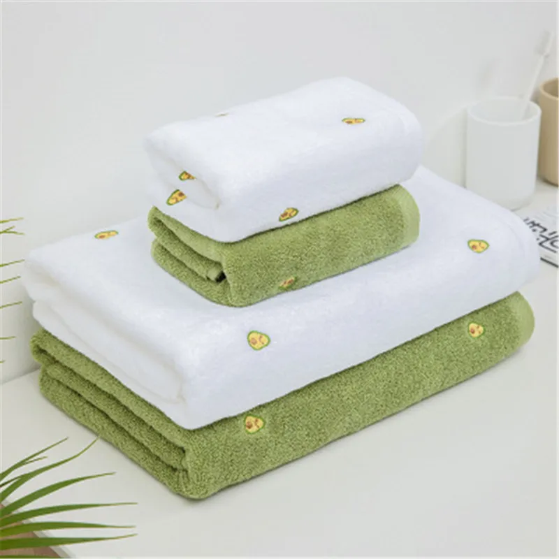 Luxury Embroidery Bath Towels Set for Adults, 100% Cotton, Large, 70*140cm, Thick, Absorbent, Gift for Couples, 2Pcs