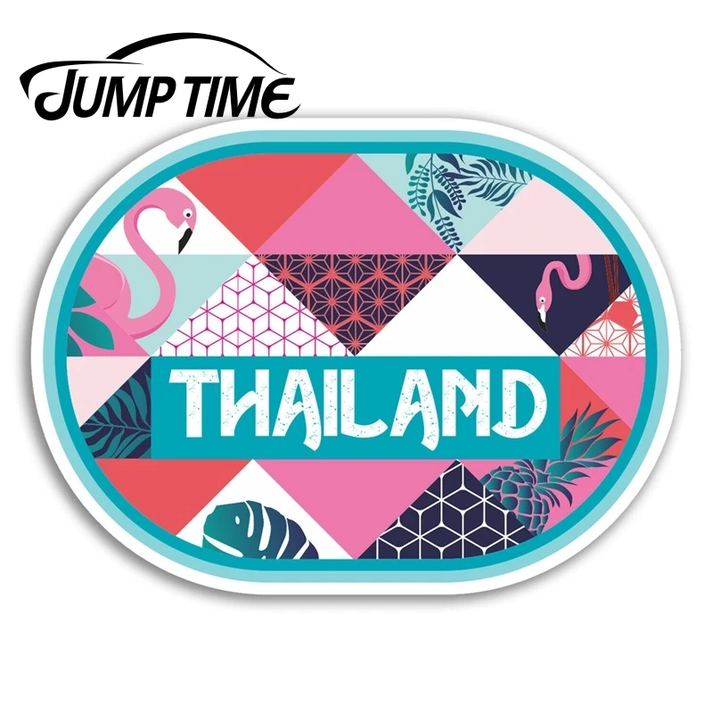 Jump Time for  Tropical Thailand Vinyl Stickers Travel Sticker Laptop Luggage Truck Window Bumper Decal Waterproof Accessories