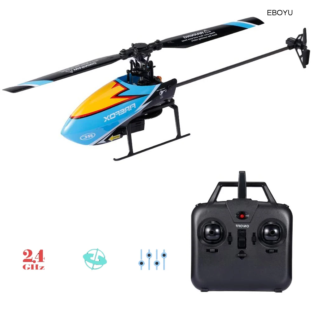 

EBOYU C129 RC Helicopter 4CH 2.4Ghz Remote Control Helicopter with Altitude Hold 6-Axis Gyro RC Aircraft RTF for Kids