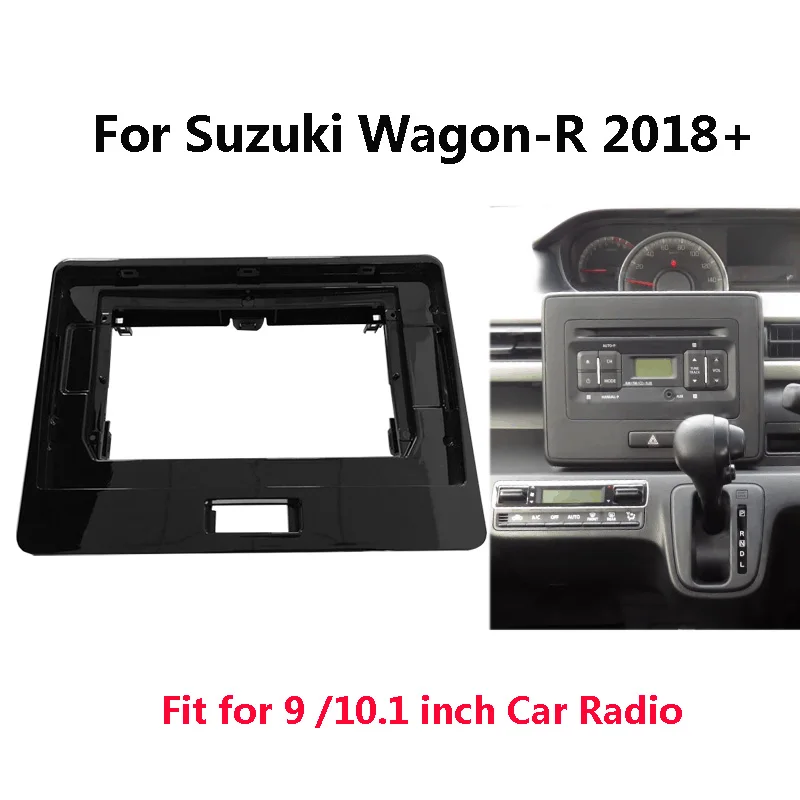 9/10 Inch Car Radio Dashboard Fascia For Suzuki Wagon-R 2018+ Auto Stereo Panel Mounting Bezel Faceplate Frame Dash Kit