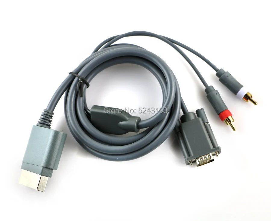 1 قطعة 1.8 متر HD سليم فيديو الصوت AV شاشة كمبيوتر شخصي كابل VGA VGA + 2 RCA كابل محول منفذ الفيديو ل Xbox 360 لعبة وحدة التحكم