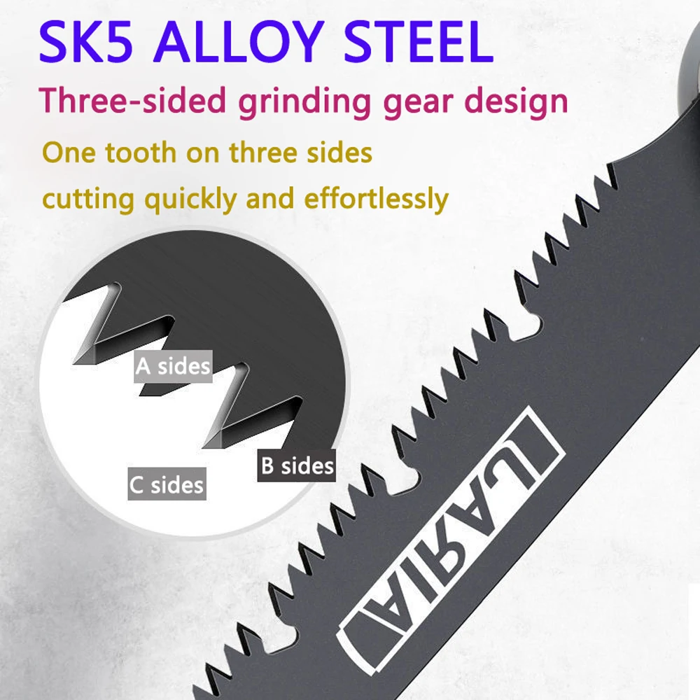 Fast Manual Saw Woodworking Saw Rust-proof Folding Hand Saw Tree Gardening Trimmer  SK5 Steel Camping Saw Household Cutting Tool