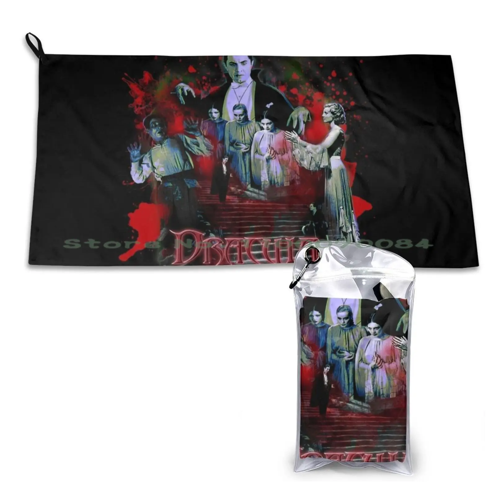 Dracula Quick Dry Towel Gym Sports Bath Portable Universal Monsters Universal Horror Classic Movies Bela Lugosi Scary Halloween