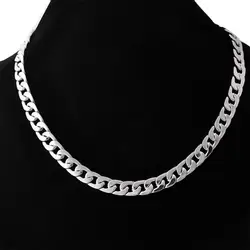 Fashion Simple Men Twist Oblate Wide Chain Necklace Party Jewelry Birthday Gift 2020