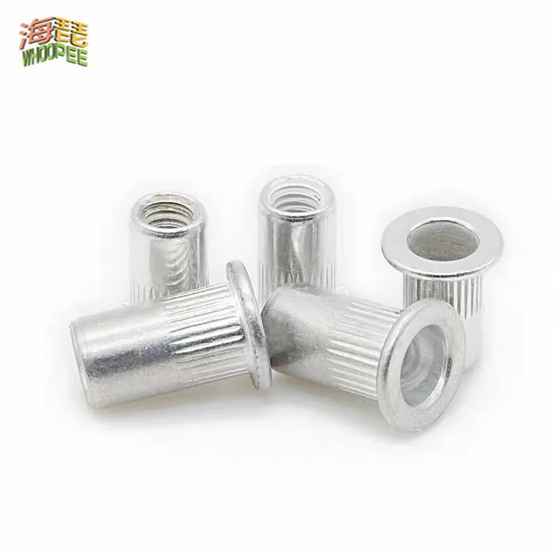 50pcs 20Pcs M3 M4 M5 M6 M8 M10 M12 Aluminum Alloy Rivnut Flat Head Threaded Rivet Insert Nutsert Cap Rivet Nut