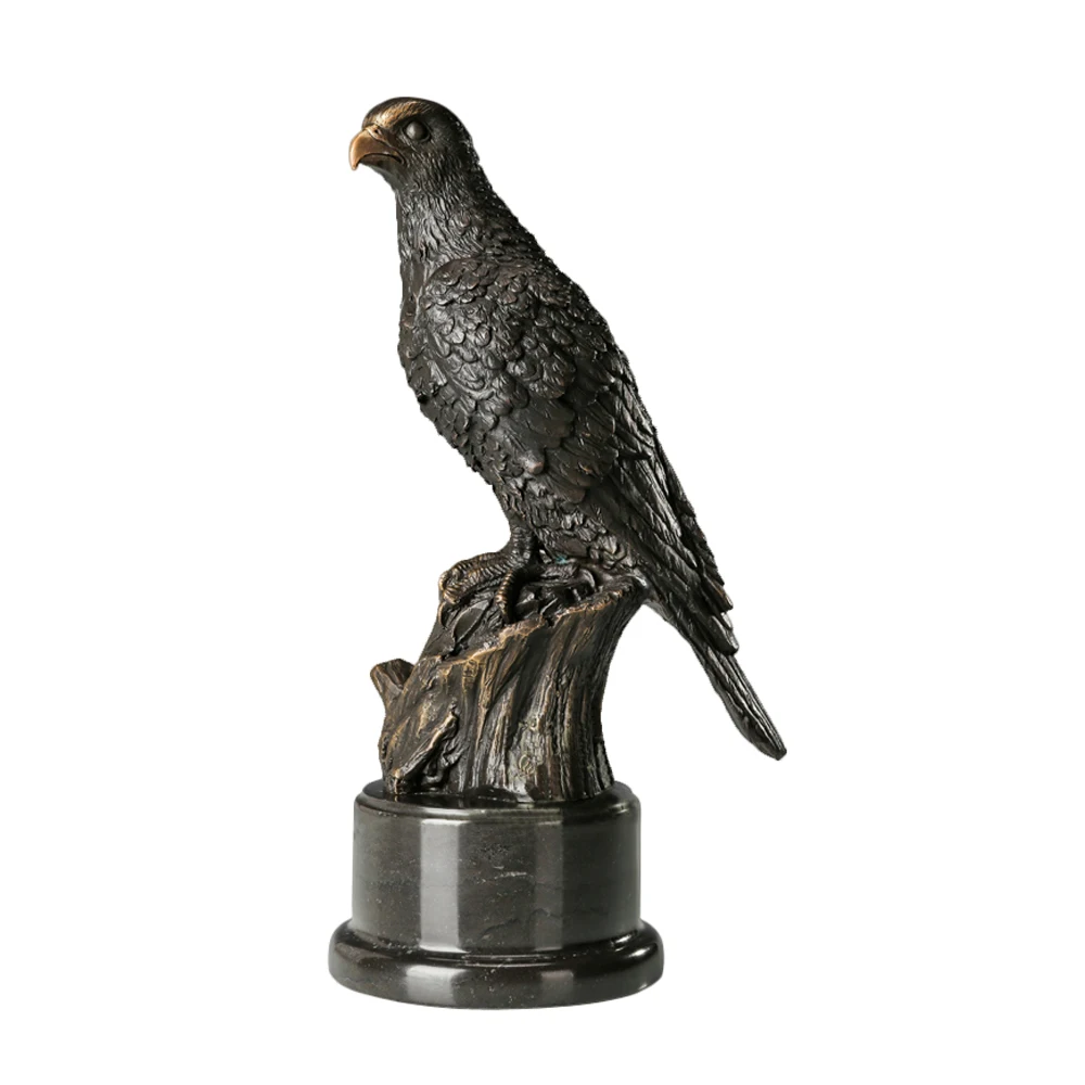 Arab Eagle Bronze Statue Hawk Animal Sculpture Bird Falcon Figurine Art Office Decor Business Gifts