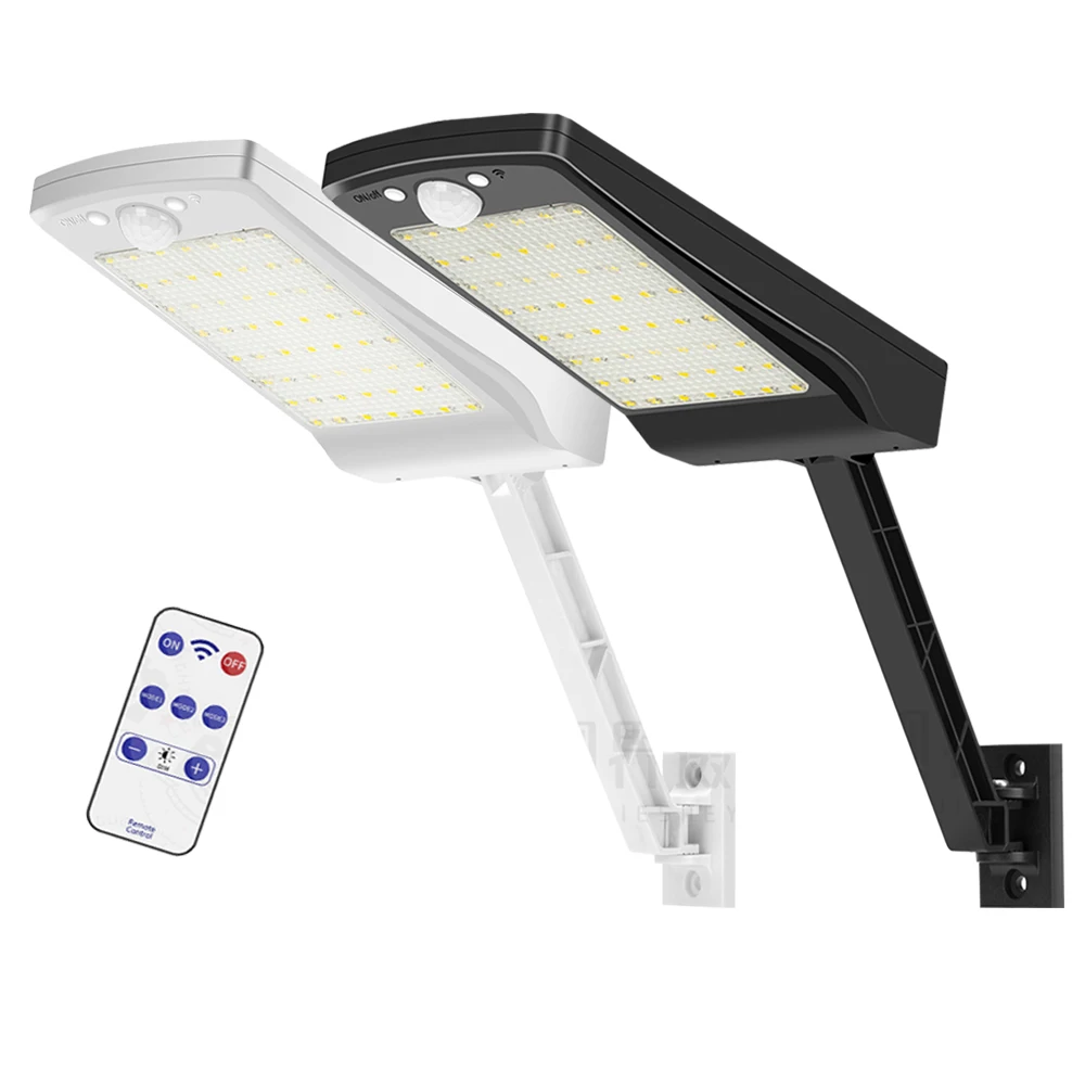 

LED outdoor solar light remote control rotate bracket 800 LM Solar Power lamp bulb Motion Sensor wall Lamp Outdoor gear lock%