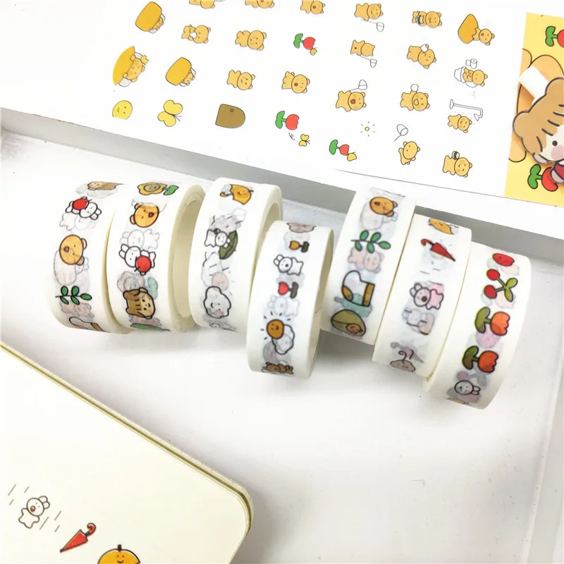 Cute girl flower rainbow Washi Tape Decorative Adhesive Tape Masking Tape For Stickers Scrapbooking DIY Stationery Tape