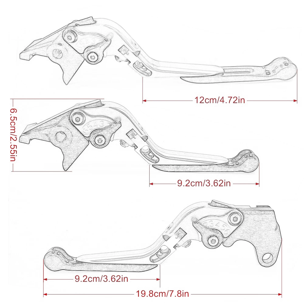 For Ducati 821 MONSTER/Dark/Stripe  HYPERMOTARD 939/Strada Motorcycle handle joystick adjustable brake clutch lever