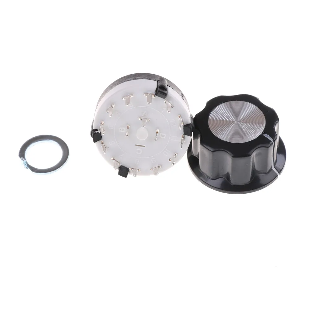 1pc High-quality RS26 1 Pole Position 12 Selectable Band Rotary Channel Selector Switch Single Deck Rotary Switch Band Selector