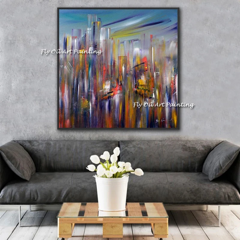 100% Handmade Oil Painting  Abstract Thick Art Canvas Paintings Wall Pictures Art Wall Artwork For reading Room Decoration