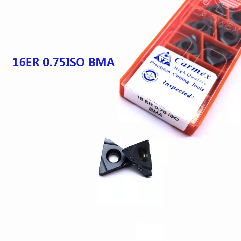 Carbide Insert 16ER 16IR 0.75ISO 1.0ISO 1.25ISO 1.5ISO 1.75ISO 2.0ISO 2.5ISO 3.0ISO BMA CNC Lathe Thread Turning Cutter Tools