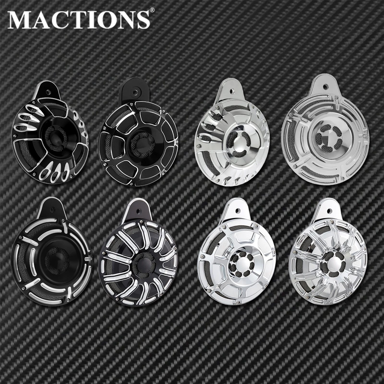 

Motorcycle Horn Speaker Cover Horns Assembly Black/Chrome For Harley Touring Electra Glide FLHR FLHX 91-17 Sportster XL 2007-Up
