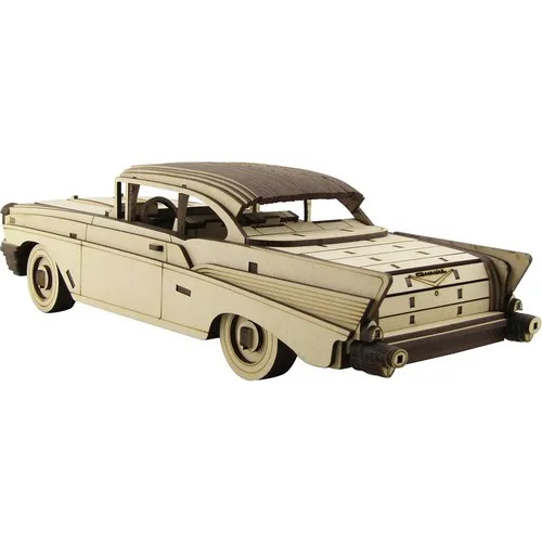 3D Exhibition Wood Chevrolet Bel Air 1957 Scale Model 170 Parts