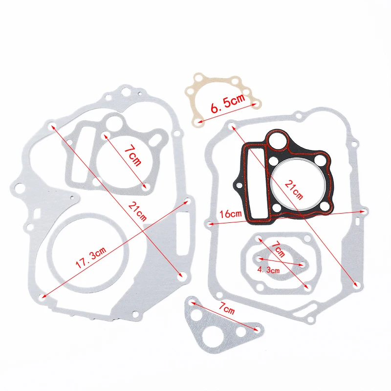 Complete Cylinder Gasket Set for 125cc Kick Starting Dirt Bike Horizontal Engine