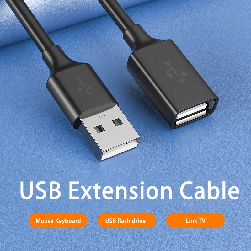 Kebiss USB Extension Cable USB Cable for Smart TV PS4 Xbox One SSD USB to Extender Data Cord Mini USB Extension Cable