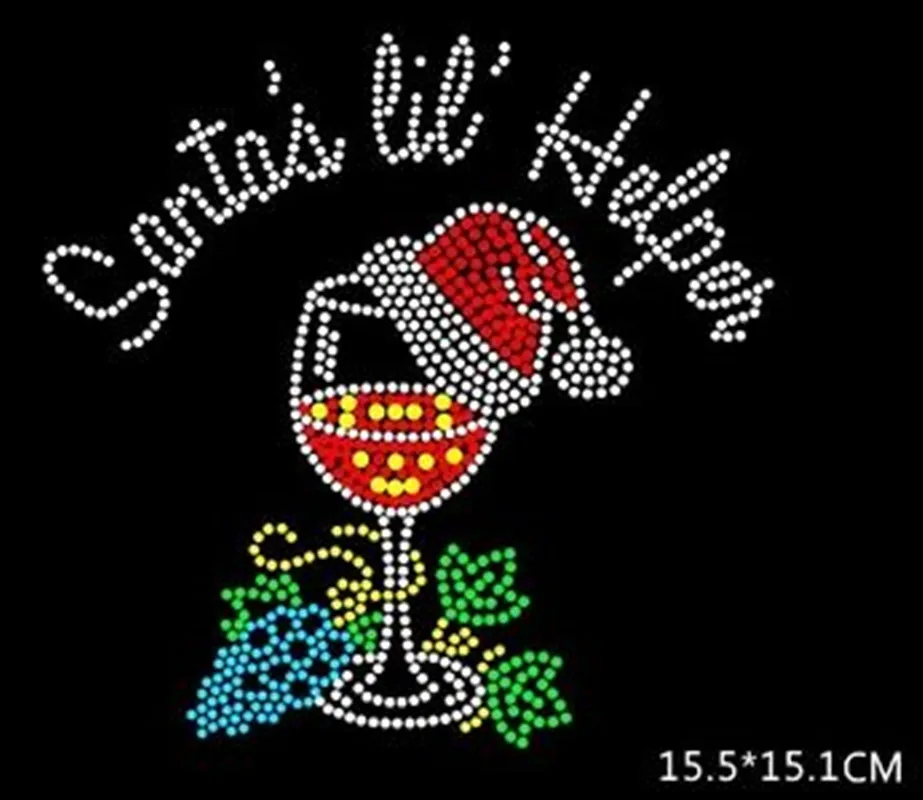 

Christmas glass sticker patch hot fix rhinestone transfer motifs designs iron on transfer fixing rhinestones for shirt