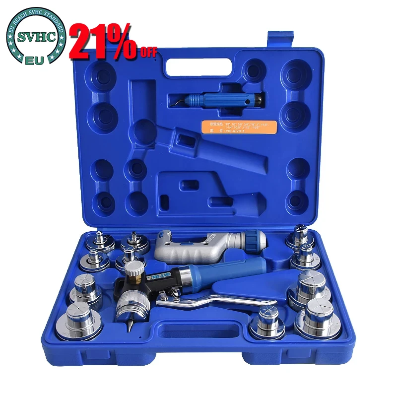 New Upgrade VHE-42D Hydraulic Tube Expander Kit Pipe Expanding Tool Set Air Conditioning Copper Tube Expander Refrigeration Tool