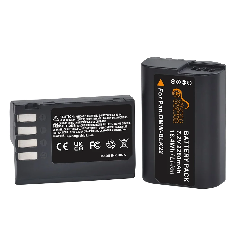 2280mAh DMW-BLK22 BLK22 البطارية لباناسونيك لوميكس DC-S5 DC-S5KK