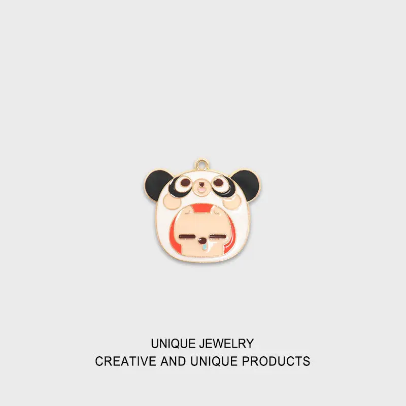 Little Panda Cute Cartoon Childlike Necklace Student Couple Pendant Necklace Men and Women February 14 Valentine's Day Gift