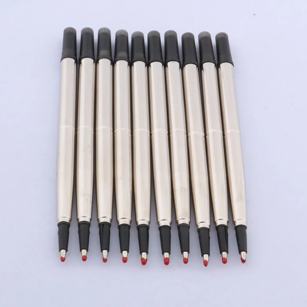 metal Rolleball Pen ink Refills 10PC blue 0r 10PC black High Quality 0.5mm Stationery Office school supplies
