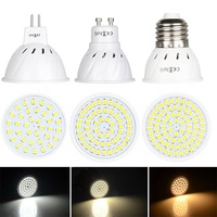 GU10 LED E27 Lamp E14 Spotlight Bulb 36 54 72 leds lampara 220V GU 10 bombillas led MR16  Lampada Spot light 12V 24V Lamp Bright