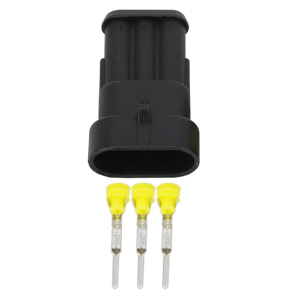 5 Sets 3 Pin 1.5 Connectors, DJ7031-1.5 Waterproof Electrical Wire Connector Plug,Xenon lamp connector Automobile Connector