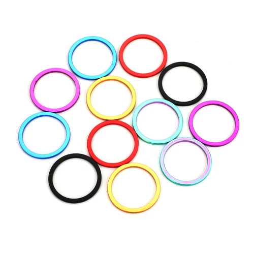 Espaciadores de horquilla de bicicleta, 4 unidades, 5/10mm, aleación de aluminio, auriculares, horquilla, arandela, tapa para bicicleta de carretera, ciclismo de montaña