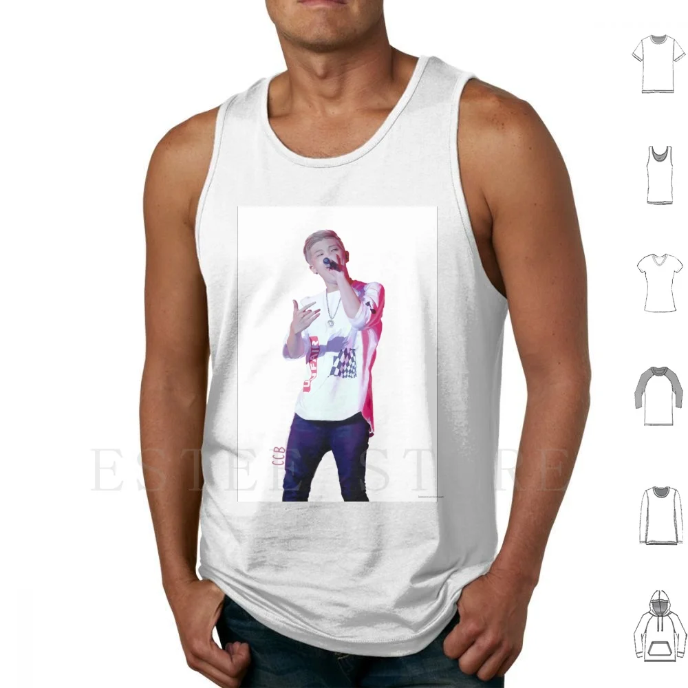 Rap Monster Tank Tops Vest Cotton Rap Monster Kim Namjoon Namjoon Fanart Kpop Kpop Fanart Kpo Rm Realistic Boys Bulletproof