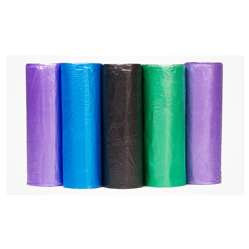 100Pcs/5 Rolls Zwart Paars Groen Blauw Thicken Vuilniszakken Vest Stijl Opbergtas Voor Keuken Thuis Bad afval Vuilniszak 45x63cm