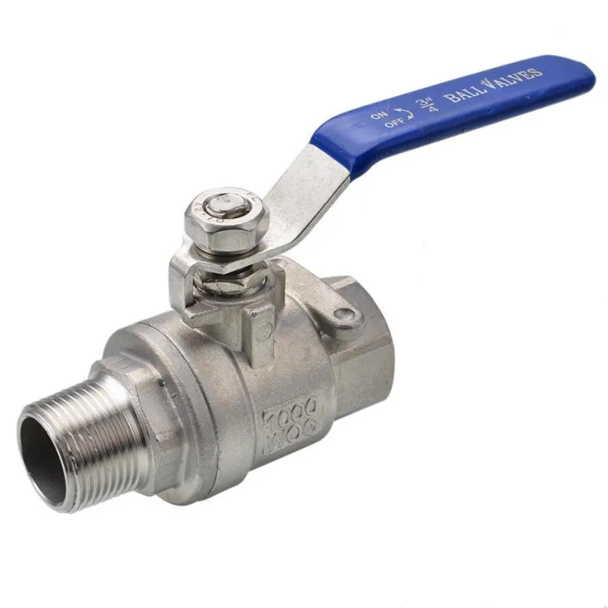 304 Stainless Steel Ball Valve 2-piece Type For Water Oil Gas 1/4