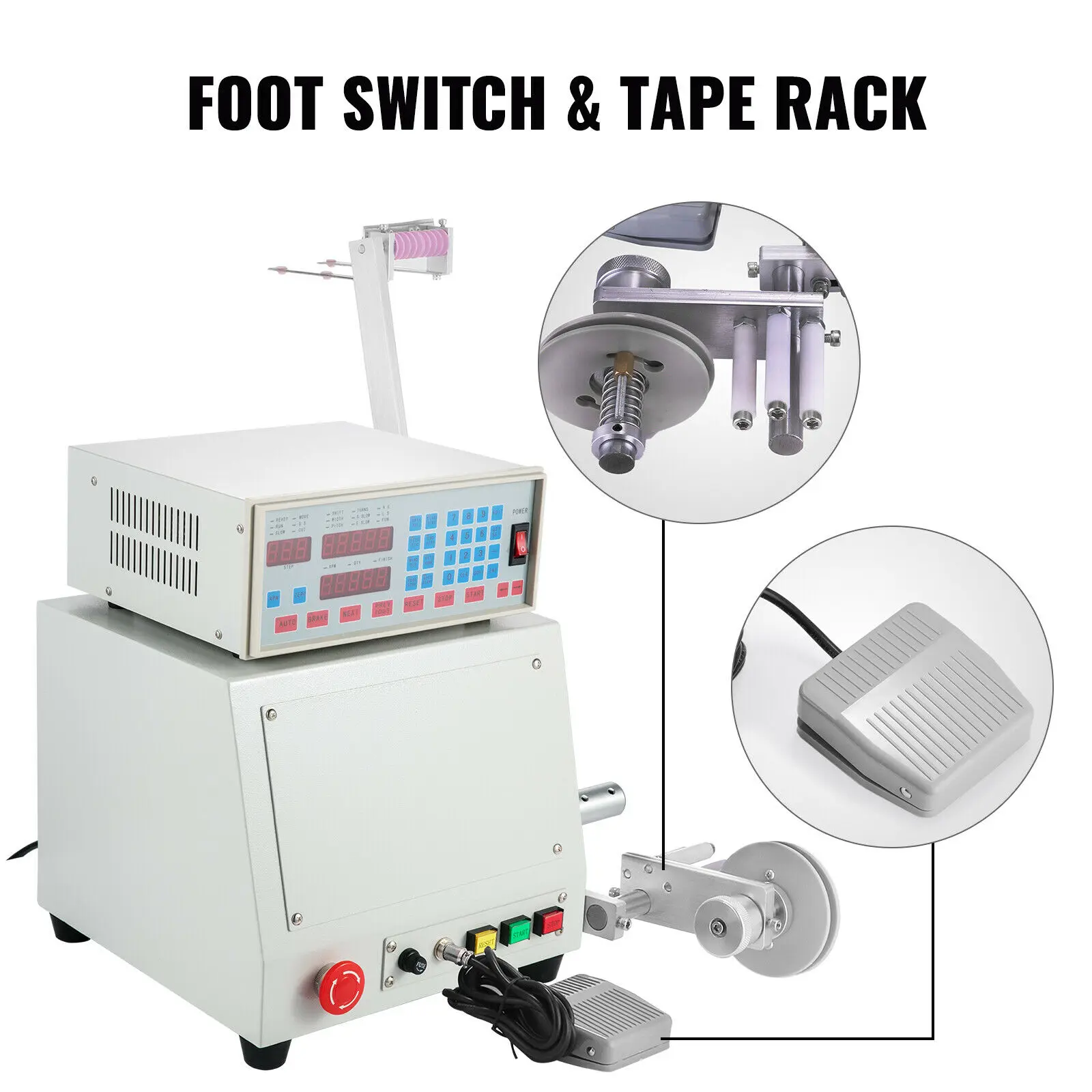 Avvolgitore automatico a spirale VEVOR CNC 6000 cerchi/Min 400W 110V Micro avvolgitore controllato da Computer per filo da 0.03mm - 1.2mm