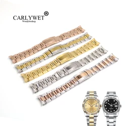 CARLYWET 20mm 316L Steel Solid Curved End Screw Links Replacement Watch Band Watchband Strap Bracelet For Rolex DATEJUST