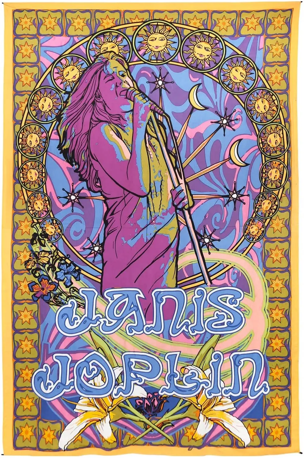 

Janis Joplin Tablecloth Hippie Art