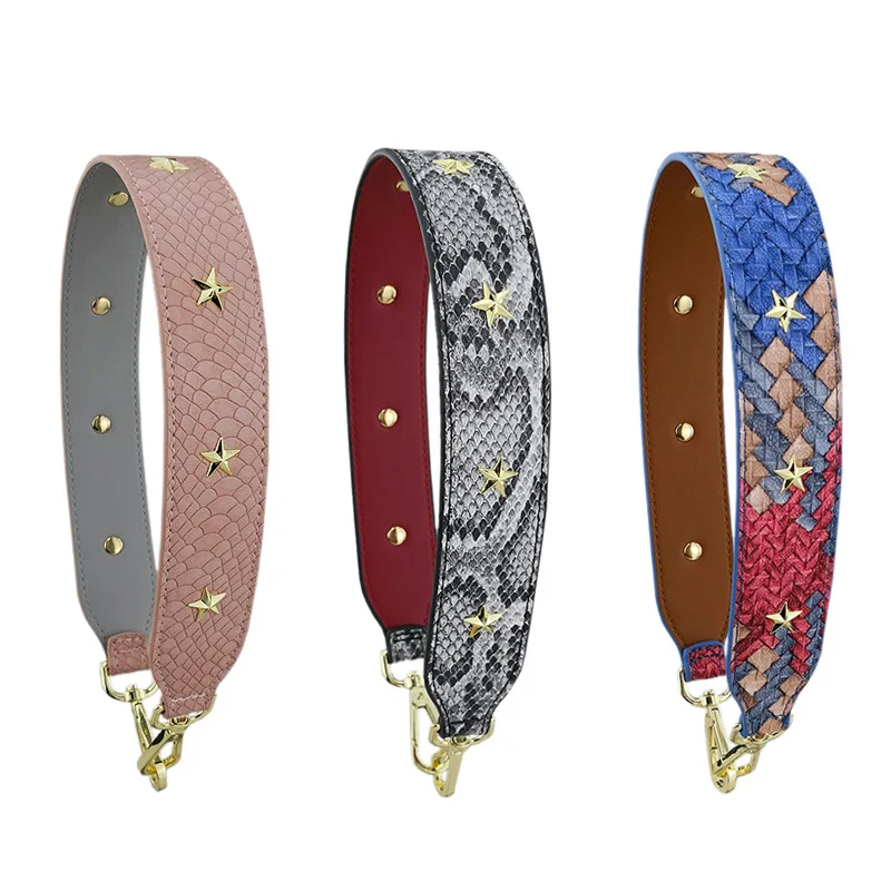 Women PU 64cm Single Shoulder Bag Strap Fashion New Star Replacement Handbag Belt Female Colorful Leather Bag Parts Handles