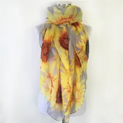 Women Spring Summer Thin Flower Scarf Literature viscose Scarf Female Sunscreen Shawl