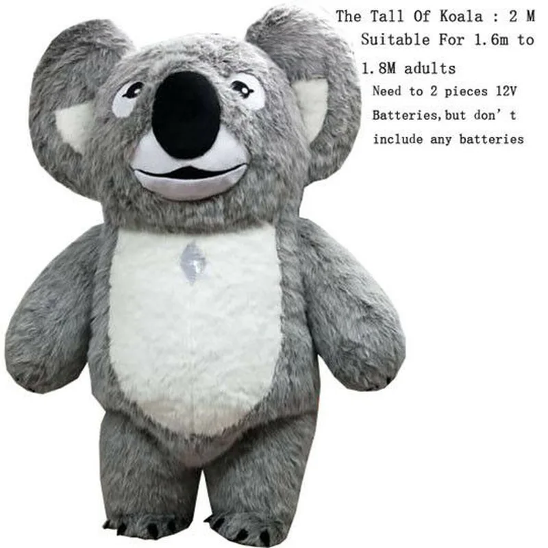 Disfraz inflable de Koala publicitario, 200-250cm, trajes de Mascota, 2m/2,5 m, vestido de cumpleaños, calidad de lujo, 100% igual que las imágenes