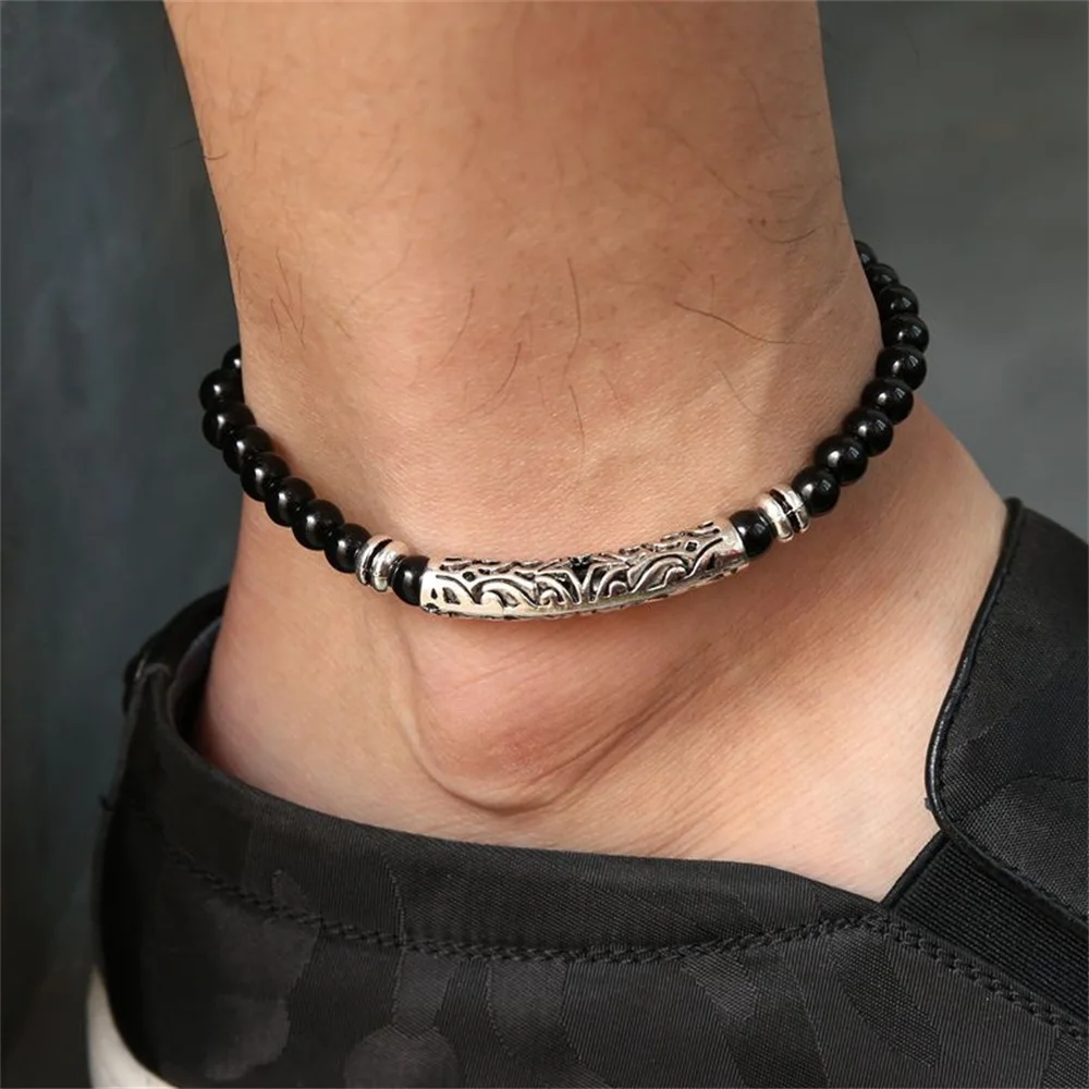 Bracelet de cheville en corde et plumes pour hommes et femmes, unisexe, accessoires de bijoux, corde réglable de 22 CM