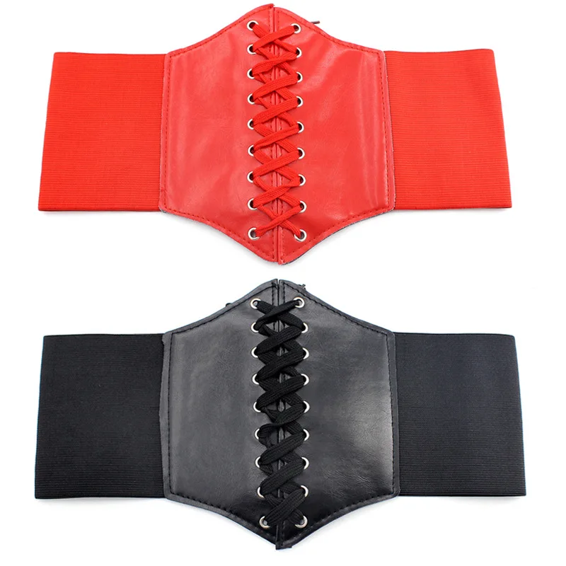 Ceinture Corset en cuir PU pour femmes, large, amincissante, taille élastique, 2022