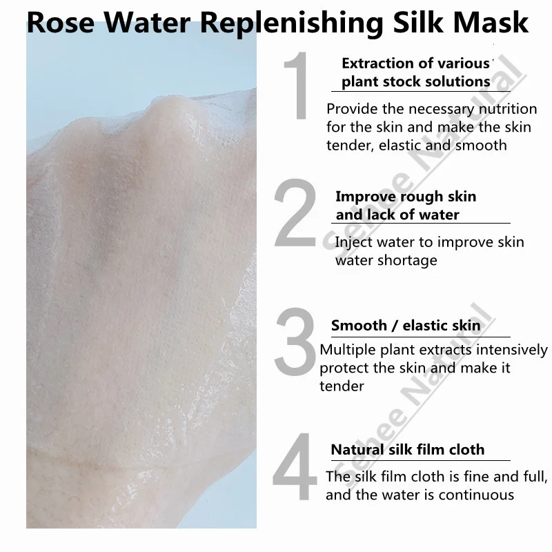 

Rose Snow Skin Silk Mask Moisturizing And Nourishing Facial Mask Beauty Salon Equipment 10pcs 30ml/pc