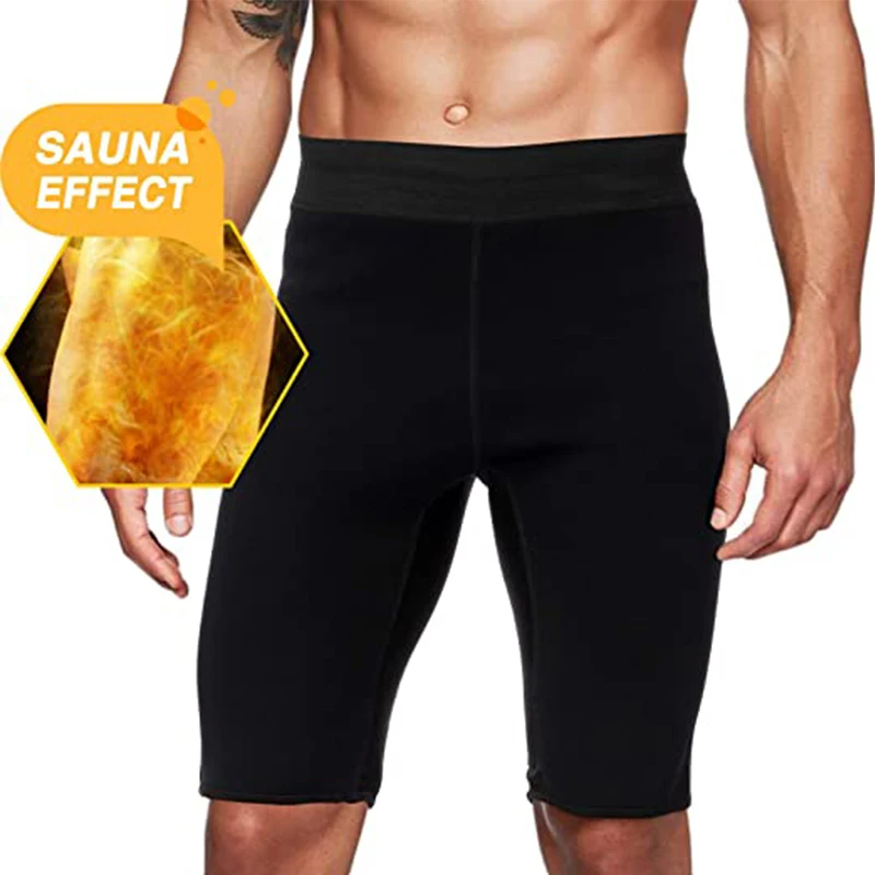Los hombres sudor Sauna pantalones Thermo adelgazamiento muslo barriga Shaper Control pantalones cortos de cintura alta ropa interior ropa de cuerpo