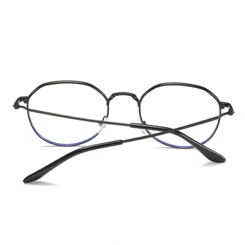 Imagen 2 del producto Gafas de miopía irregulares con luz azul de Metal, gafas para miopía polígono con marco de oro rosa de 0-0,5-1,0 a-6,0