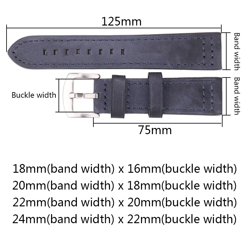 Cowhide Watchband Black Blue Gray Brown Genuine Leather Watch Strap Bnad For Women Men Bracelet For Watches For Samsung Gear S3